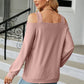 Cold Shoulder Square Neck Cutout Blouse