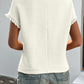 Textured Round Neck Short Sleeve Top