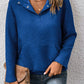 Raglan Sleeve Collared Neck Sweatshirt with Pocket