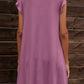 Butterfly Sleeve Round Neck Dress