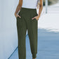 Wide Waistband Pocketed Joggers