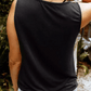 Star and Stripe Notched Neck Tank
