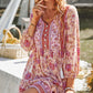 Floral Tied Balloon Sleeve Mini Dress