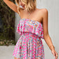 Smocked Waist Strapless Romper