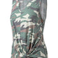 Camouflage Print Cutout Hem Detail Tank