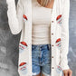 Sequin Santa Button Up Long Sleeve Cardigan
