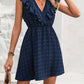 Swiss Dot Ruffled Plunge Dress