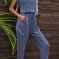 Drawstring Waist One-Shoulder Jumpsuit with Pockets