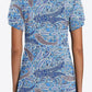 Printed Petal Sleeve V-Neck Blouse