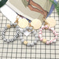 4-Pack Wristlet Wooden Bead Key Chain