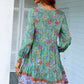 Floral Tied Balloon Sleeve Mini Dress