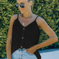 Buttoned V-Neck Cami