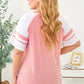 Plus Size Easter Egg Graphic Crisscross Tee Shirt
