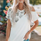 Printed Cold-Shoulder Short Sleeve T-Shirt