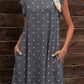 Butterfly Sleeve Round Neck Dress