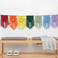 Rainbow Fringe Macrame Banner