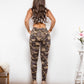 Full Size Camouflage Buttoned Leggings