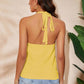 Rainbow Stripe Halter Neck Knit Tank