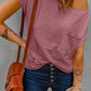 Capped Sleeve Round Neck T-Shirt