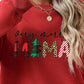 Letter Graphic Round Neck Long Sleeve Sweatshirt
