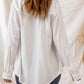 Button-Up Curved Hem Shirt with Breast Pockets