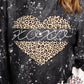 Leopard Heart Graphic Long Sleeve Sweatshirt