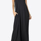 Spaghetti Strap V-Neck Pocket Maxi Dress