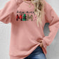 Letter Graphic Round Neck Long Sleeve Sweatshirt