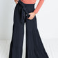 Tie Front Smocked Tiered Culottes