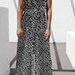 Printed Strapless Tie Waist Wide Leg Jumpsuit