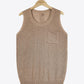 Buttoned Pocket Knit Tank