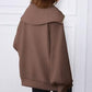 Half-Zip Lantern Sleeve Top