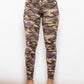 Full Size Camouflage Buttoned Leggings