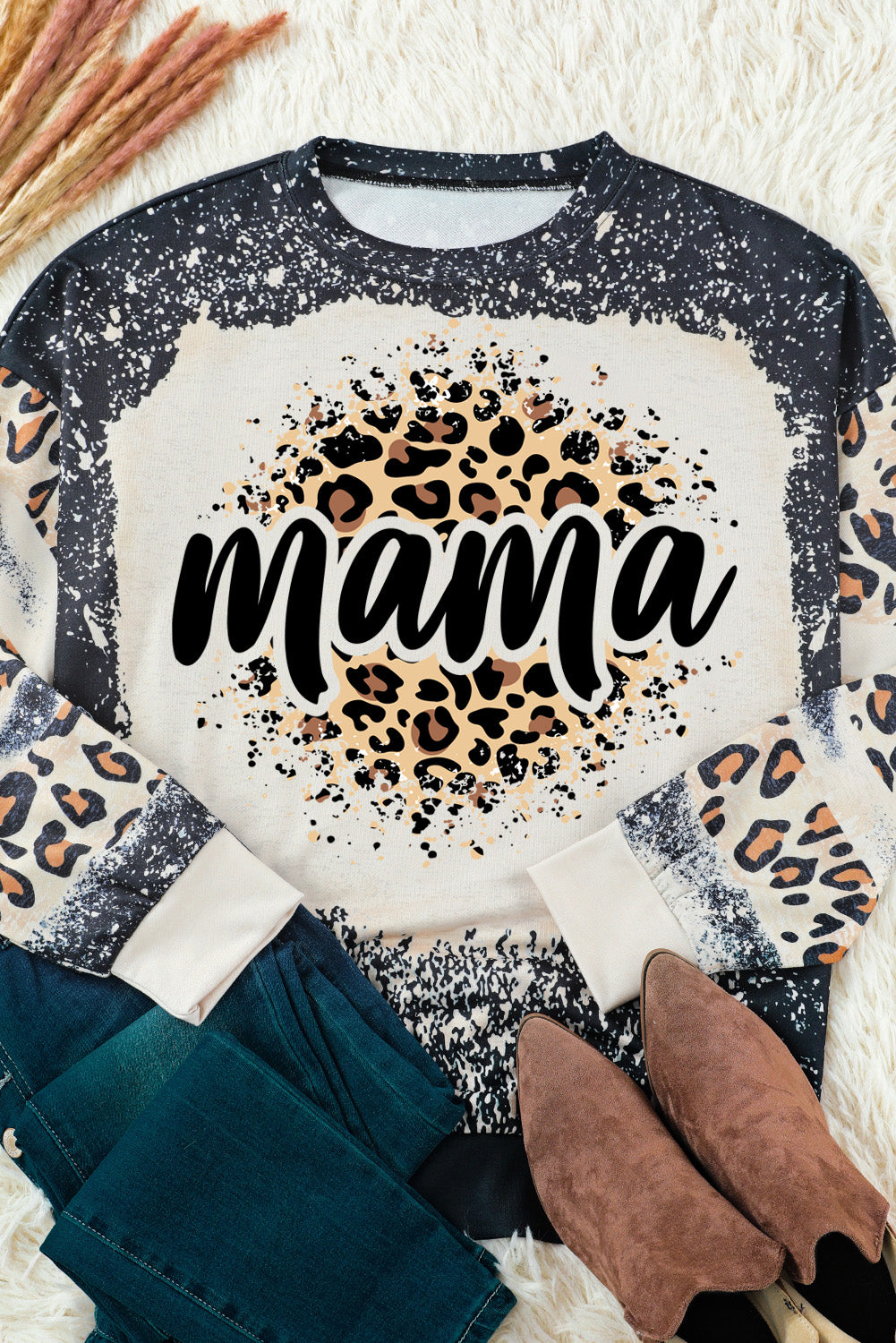 MAMA Leopard Sweatshirt