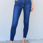 Judy Blue Marie Full Size Mid Rise Crinkle Ankle Detail Skinny Jeans