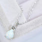 Opal Pendant 925 Sterling Silver Chain-Link Necklace