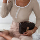 Contrast Trim Ribbed Long Sleeve Bodysuit