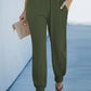 Wide Waistband Pocketed Joggers