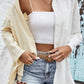 Two-Tone Contrast Drop Shoulder Shirt