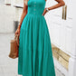 Strapless Buttoned Tiered Dress with Pockets