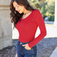 Basic Bae Full Size Round Neck Long Sleeve Bodysuit