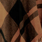 Plaid Turtleneck Fringe Hem Poncho