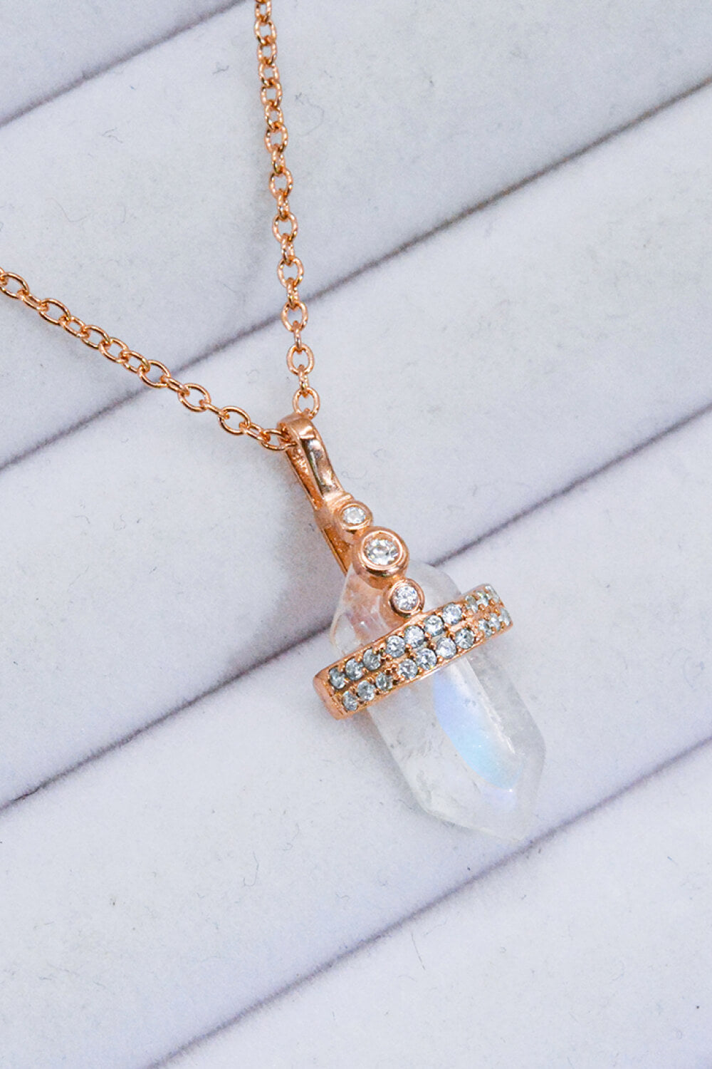 Sterling Silver Moonstone Pendant Necklace