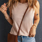 Waffle Knit Round Neck Tank