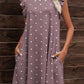 Butterfly Sleeve Round Neck Dress