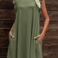 Butterfly Sleeve Round Neck Dress