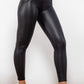 Full Size PU Leather Buttoned Leggings